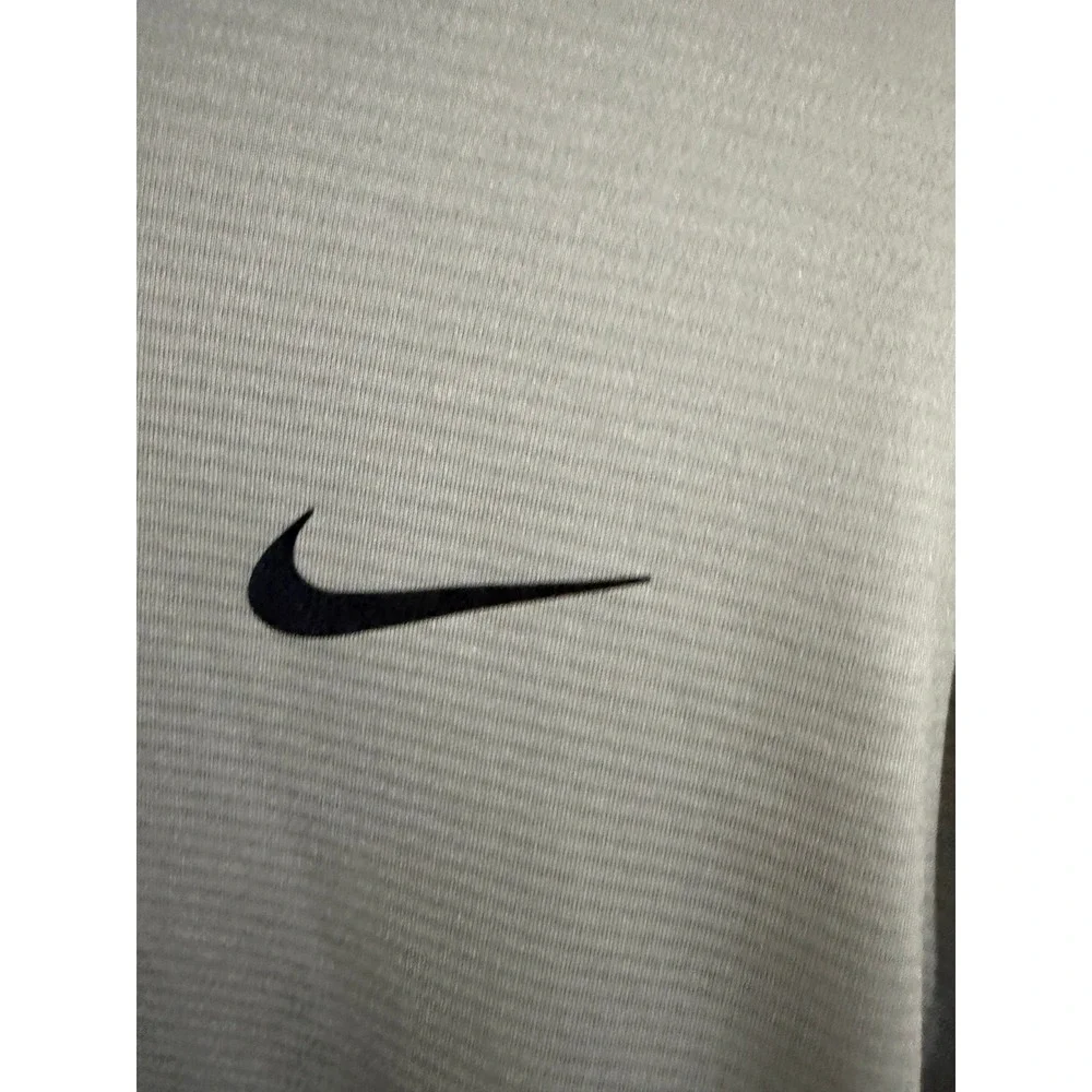 NIKE Tiger Woods‎ Collection Golf Polo Mens Dri-Fit L Gray Athleisure